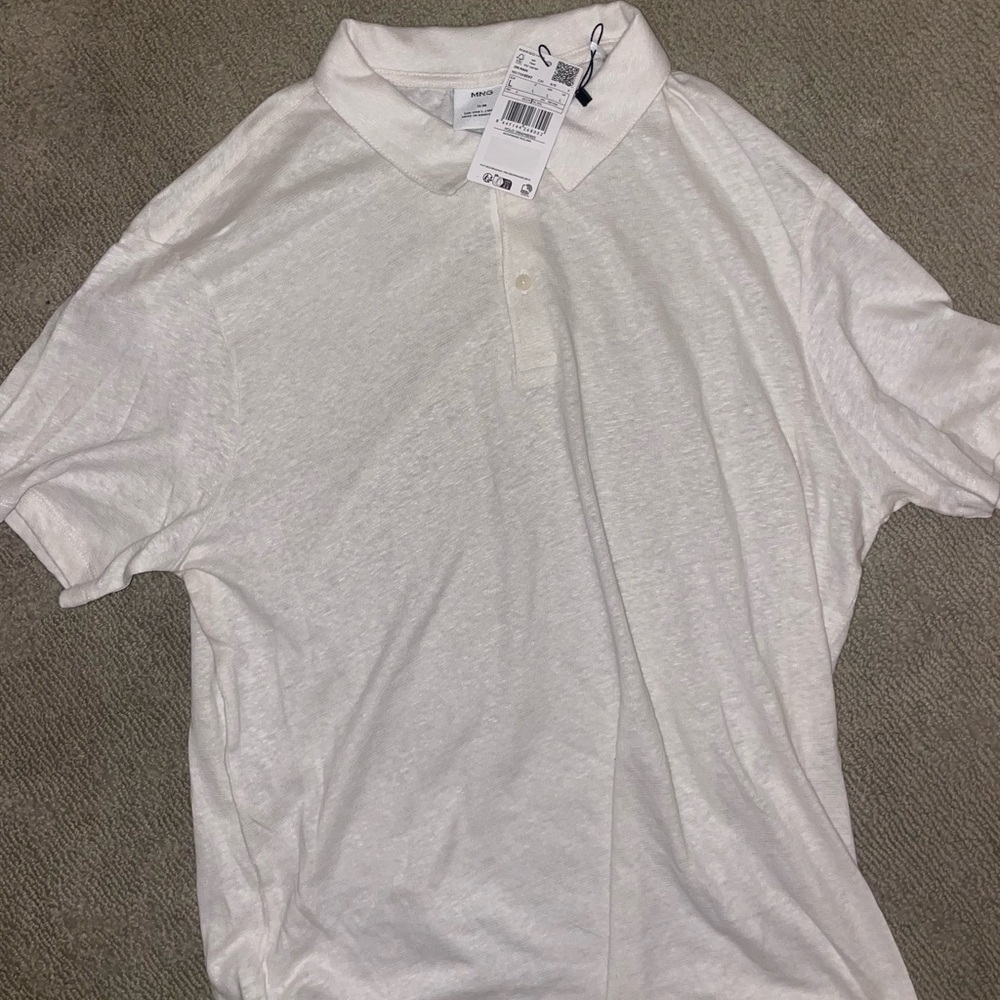 Mango Classic Ivory Polo Shirt